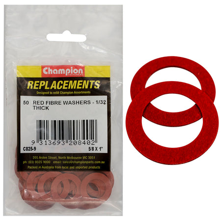 Champion 5/8in x 1in x 1/32in Red Fibre Washer -50pk | ISL