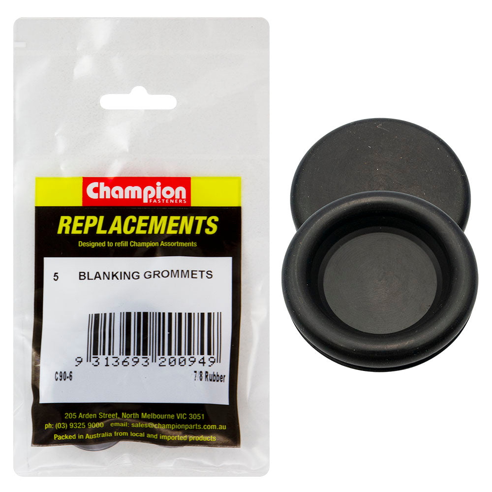 Champion 22mm Rubber Blanking Grommets -5pk | ISL
