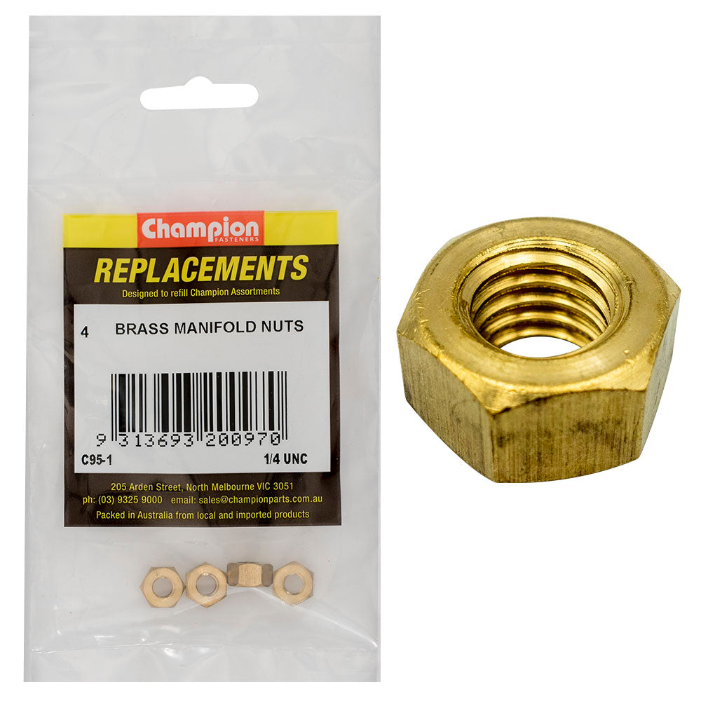 Champion M10 x 1.25mm Steel Manifold Nut - 25pk | ISL