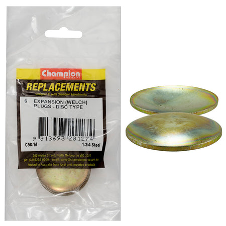 Champion 1-3/4in Expansion (Frost) Plug-Lens/Disc Type - 6pk | ISL