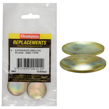 Champion 1-5/16in Expansion (Frost) Plug-Lens/Disc Type -6pk | ISL