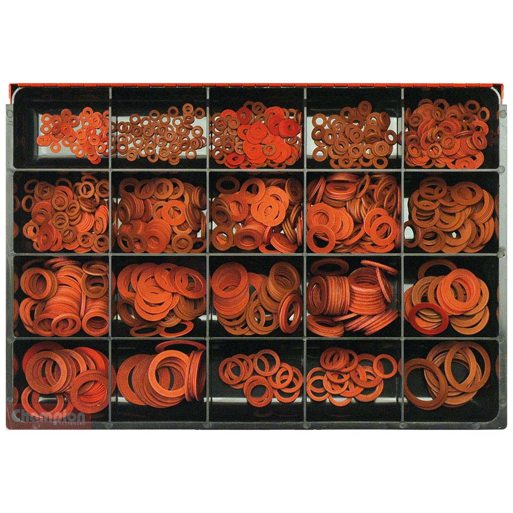 Champion Master Kit 978pc Red Fibre Washer Asst | ISL