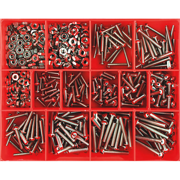 Champion 300pc Fine Thread Screw & Nut Assortment (Nickle) | ISL