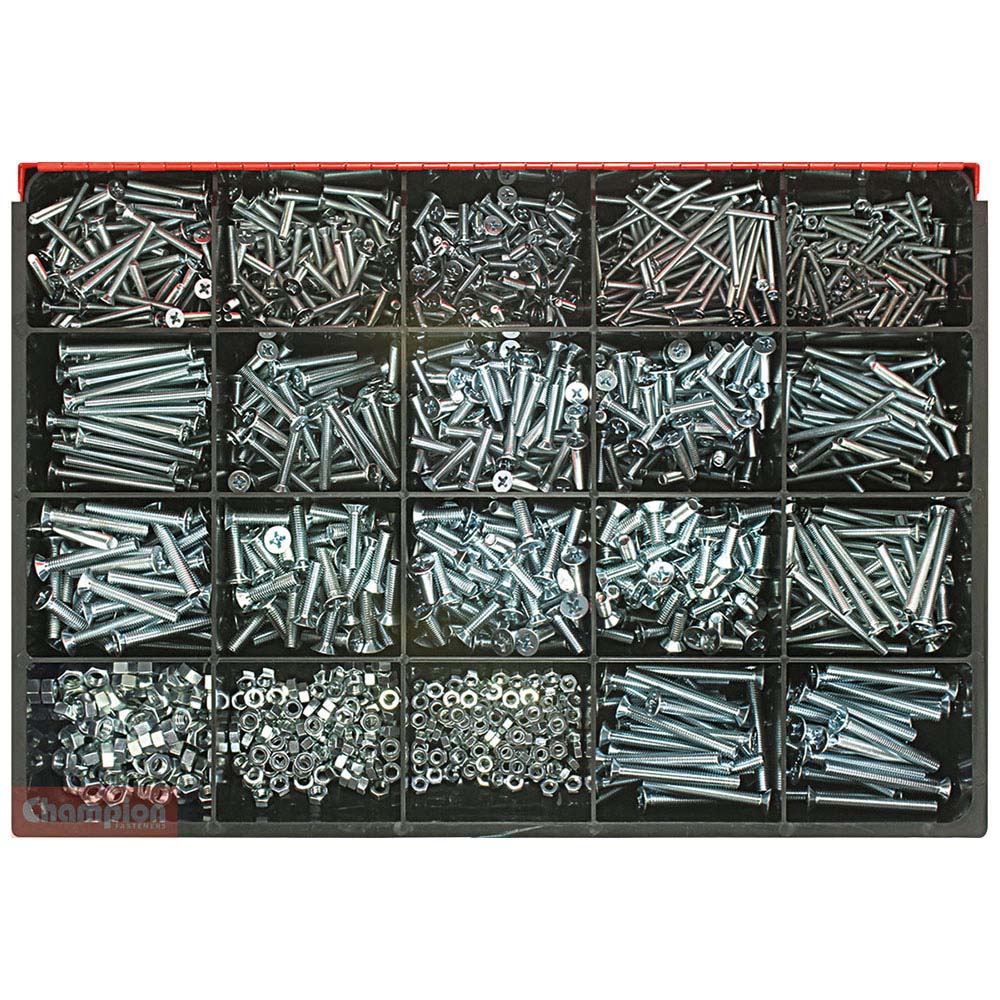 Champion Master Kit 1650pc Metric Machine Screw & Nut Asst | ISL