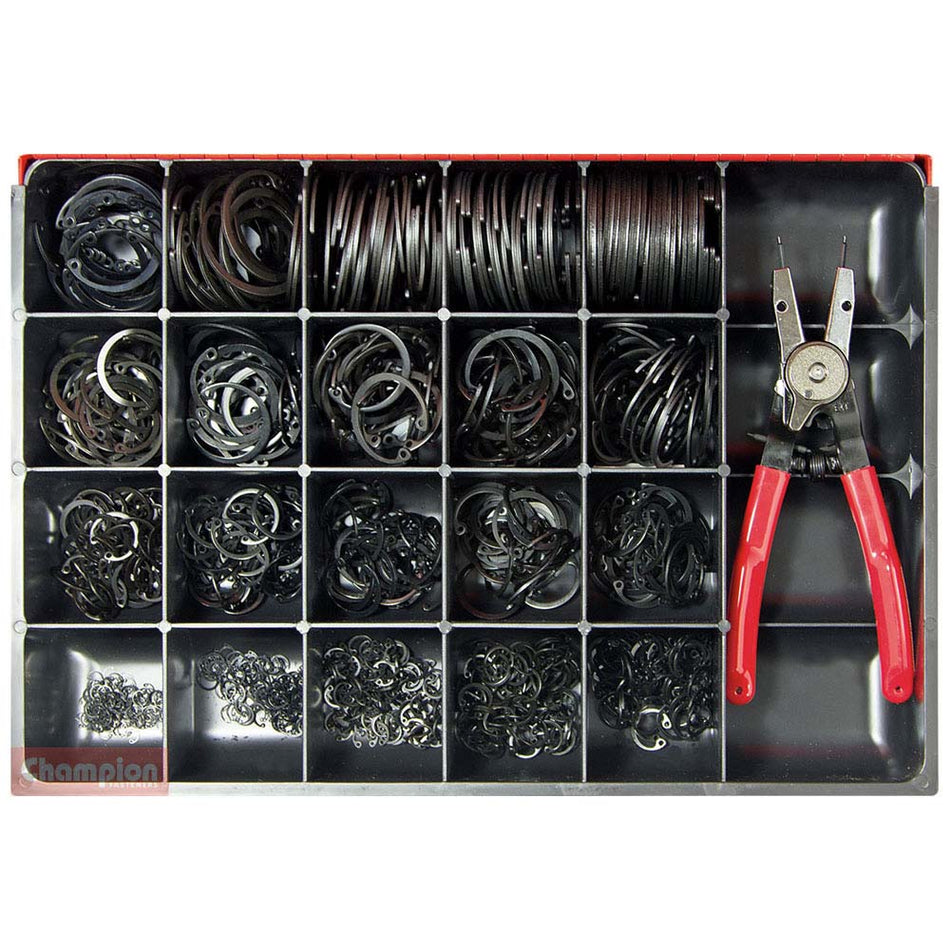 Champion Master Kit 851pc Metric Internal Circlip Assortment