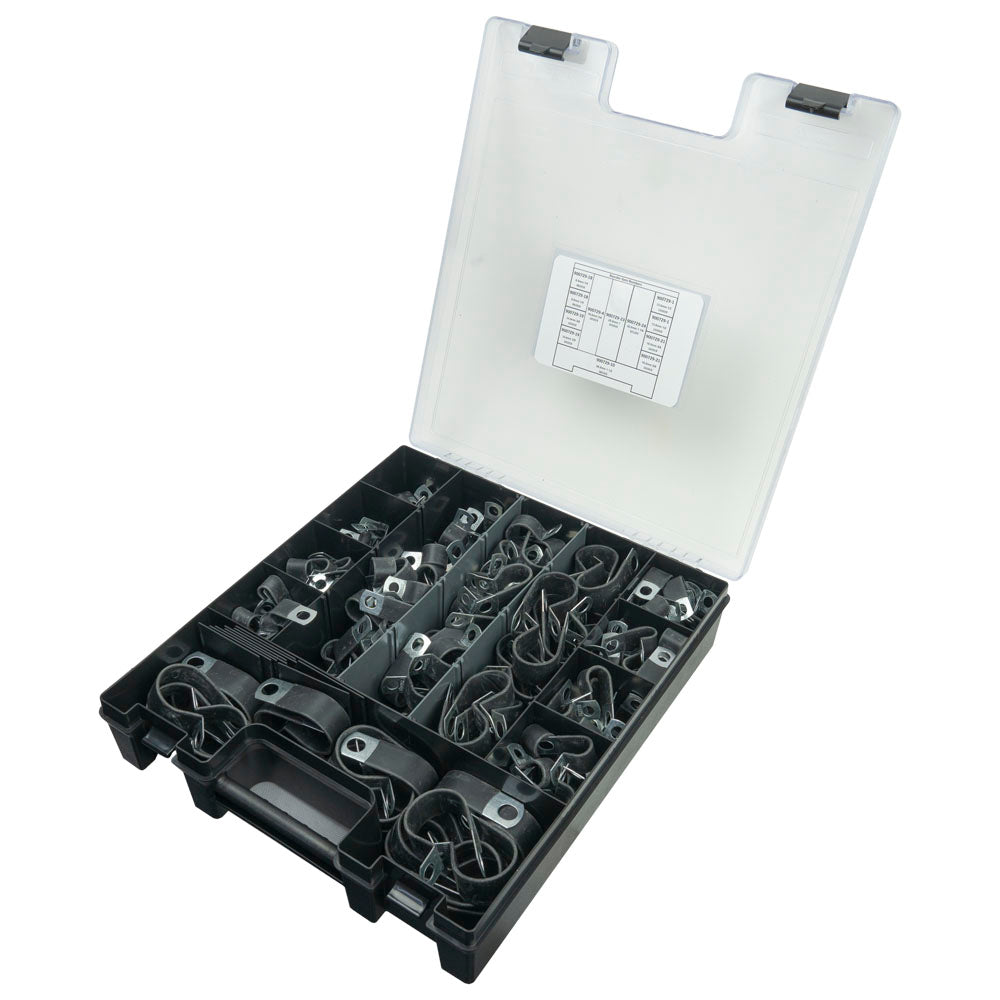 Kale 210pc Cable Clamp Polyolefin (PVC) P-Clip W1 Ezi Pak – Kale 210pc Cable Clamp PVC/P-Clip Assortment W1 | ISL