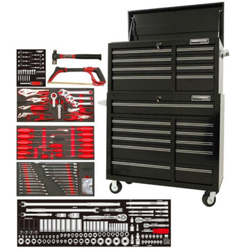 Powerbuilt 254pc 41” Tool Chest, Roller Cabinet & Assorted Tools | Alltrade