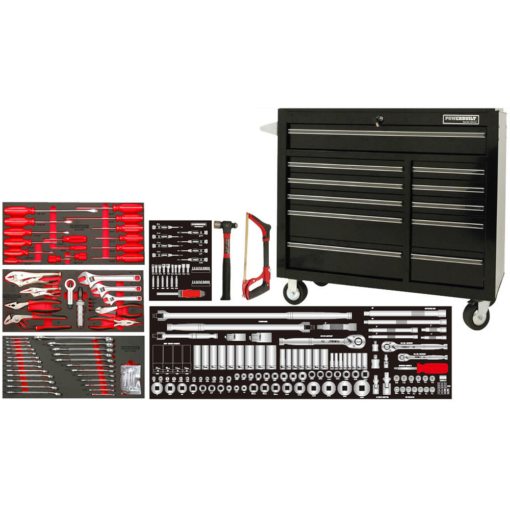 Powerbuilt 253pc 41” Roller Cabinet & Assorted Tools