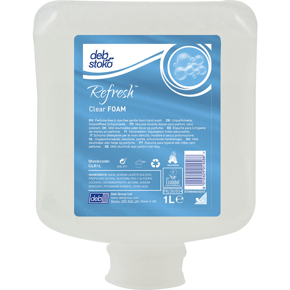 Deb|Stoko Refresh Clear Foam - 1L Cartridge