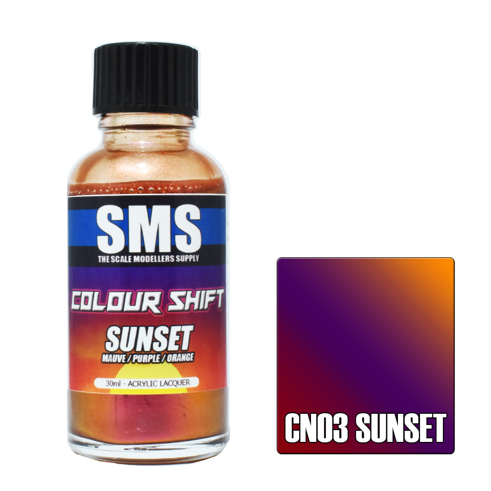Airbrush Paint 30ml Colour Shift Sunset Acrylic Lacquer Scale Modellers Supply | Formula