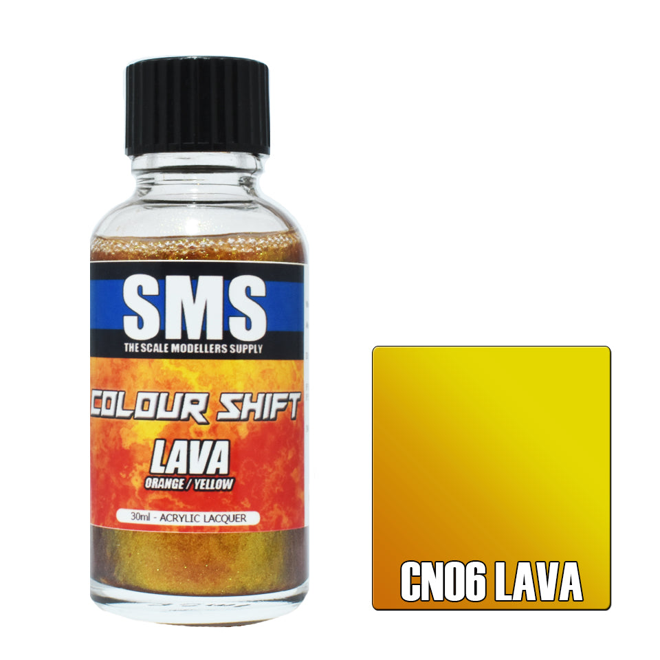 Airbrush Paint 30ml Colour Shift Lava Acrylic Lacquer Scale Modellers Supply | Formula