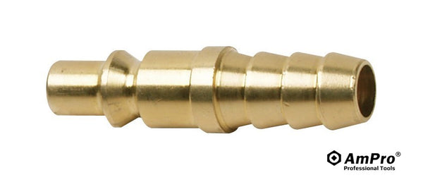 AmPro Air Hose Connector 3/8" Hose Tail 1/4" BSP Male Fitting Carded 2pc