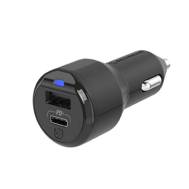 Scosche Powervault Car Charger Dual 20w Usb C Pd / 12w Usb A | Formula