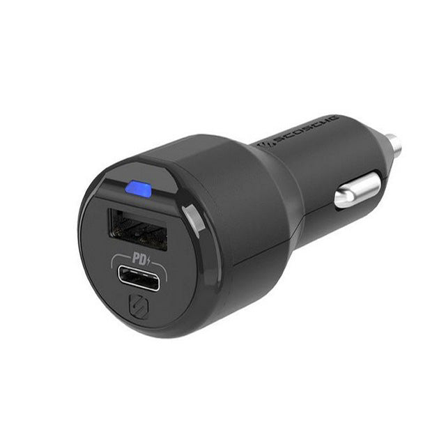 Scosche Powervault Car Charger Dual 20w Usb C Pd / 18w Usb A | Formula
