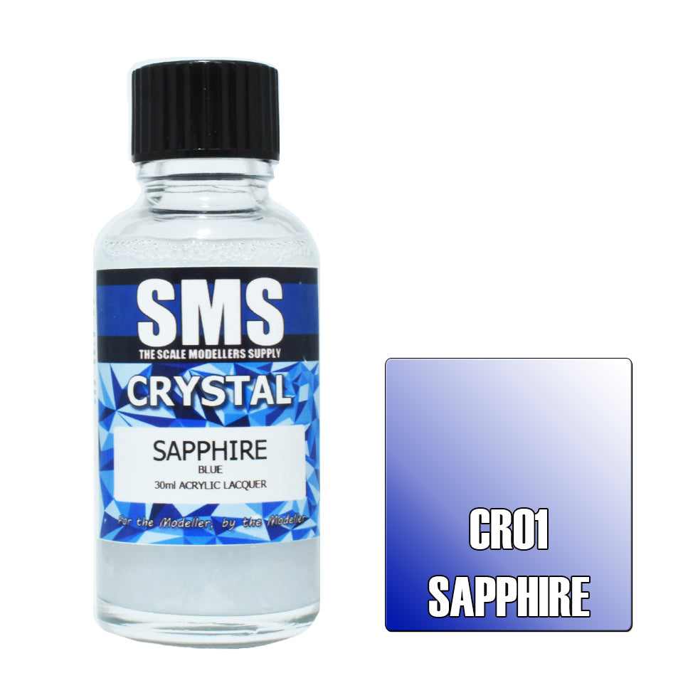 Airbrush Paint 30ml Crystal Sapphire Acrylic Lacquer Scale Modellers Supply | Formula