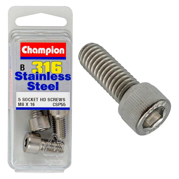 Champion 316/A4 M8 x 16 Socket HD Set Screw (B)