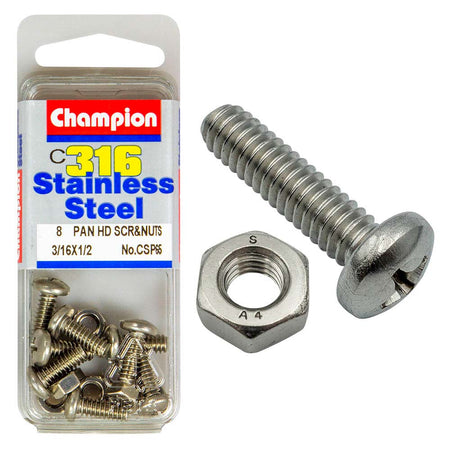 Champion 3/16in x 1/2in UNC Pan HD Set Screw 316/A4 (C) | ISL