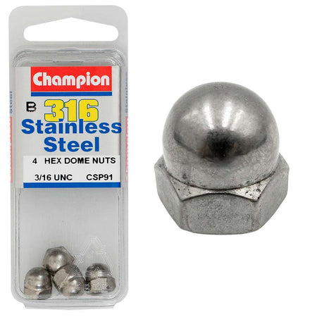Champion 3/16in UNC Dome Nut 316/A4 (C) | ISL