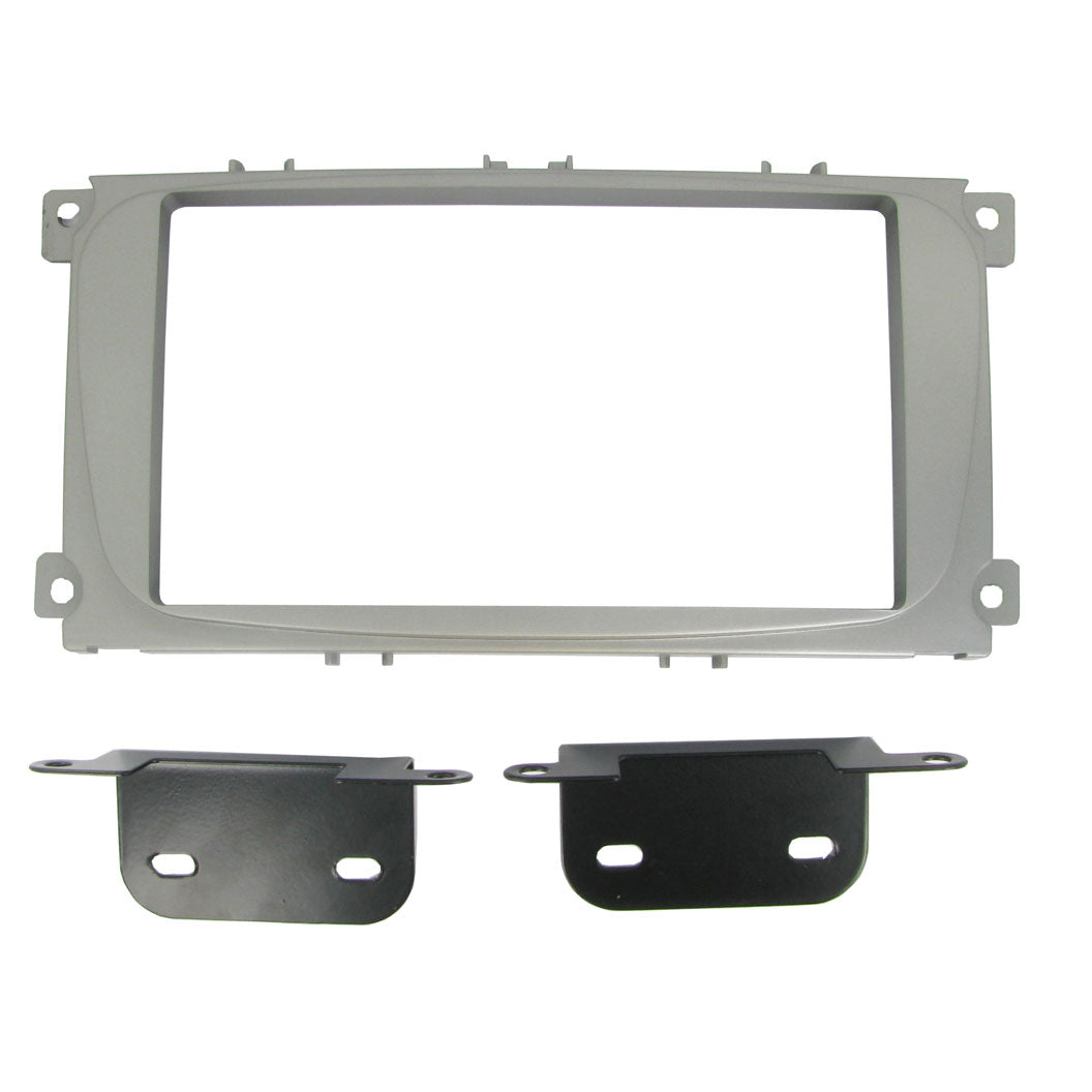 Fitting Kit Ford Focus , Mondeo 2007 - 2014 Double Din (Oval Shaped Oem Raiod) (Silver) | Formula
