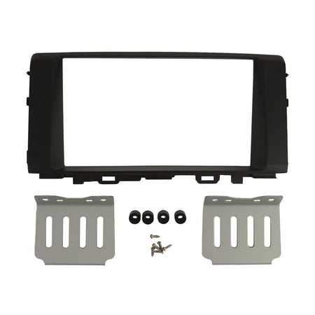 Fitting Kit Kia Rio 2017 On Double Din (With Side Brackets) (Black) | Formula