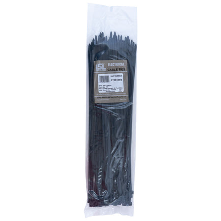 ISL 380 x 4.8mm UV Nylon Cable Tie - Blk. - 100pk