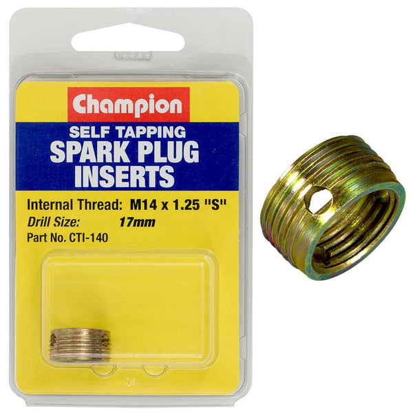 Champion S/Tapp. Thread Insert - M14 x 1.25mm Short -1pk