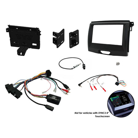 Fitting Kit Ford Ranger Xl (Px2) , Everest 2015 - 2021 Double Din (Black) Complete Kit | Formula