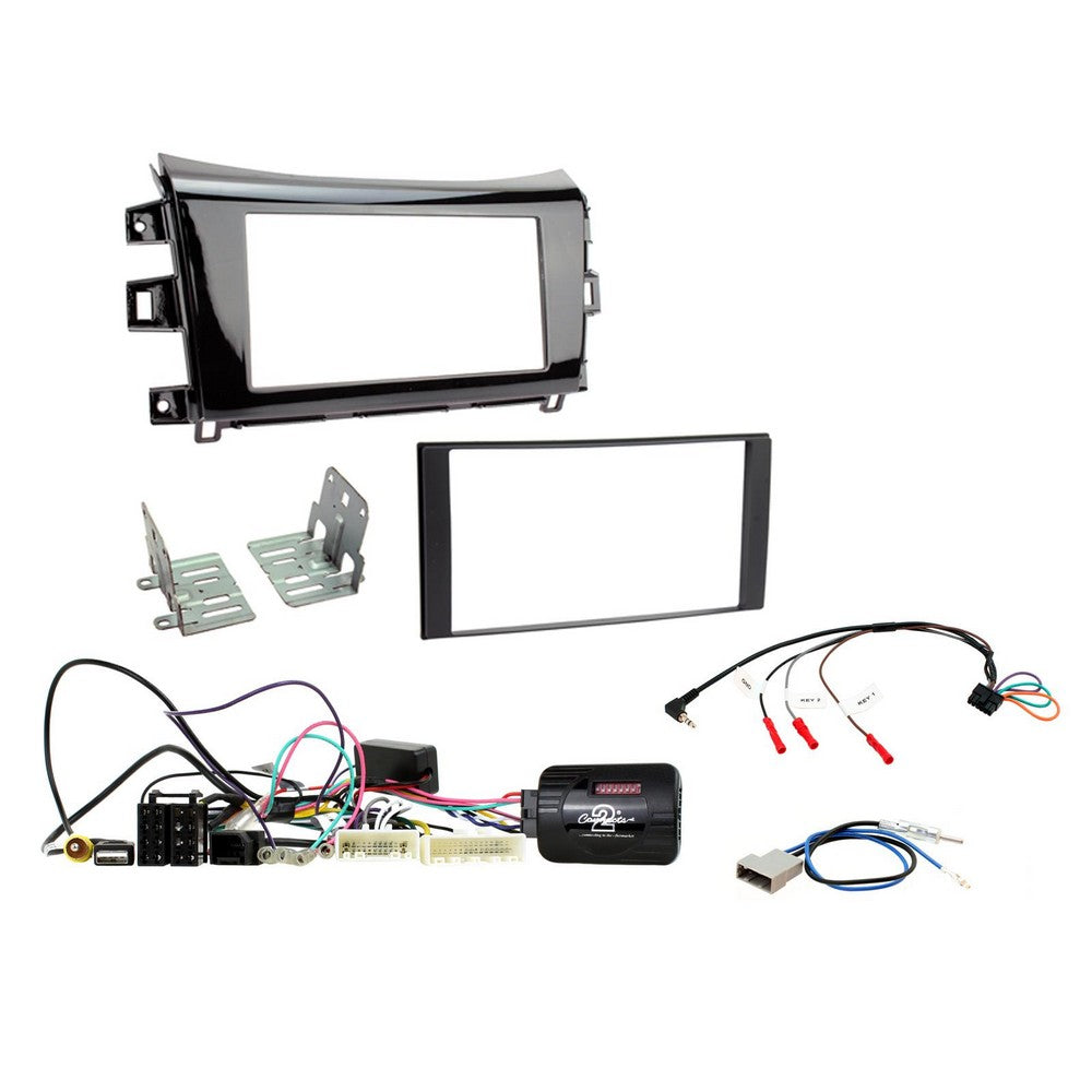 Fitting Kit Nissan Navara 2015 - 2019 Double Din (32 Pin Plug) (Gloss Black) Complete Kit | Formula