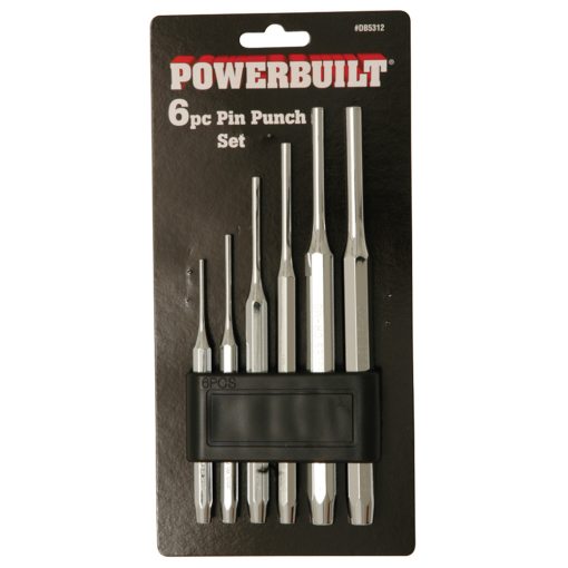 Powerbuilt 6pc Parallel Pin Punch Set