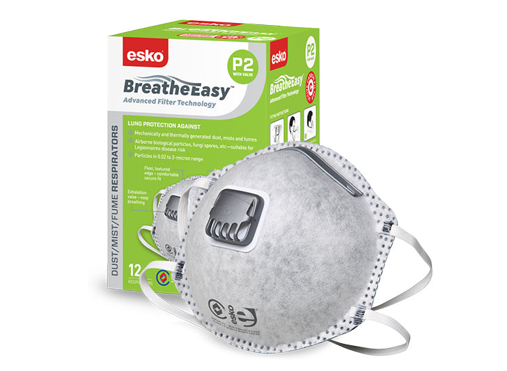 Esko Breathe Easy P2 Valved Mask Carbon Filter