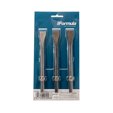 Formula 20mm flat blade chisel set for air hammer, 3 piece