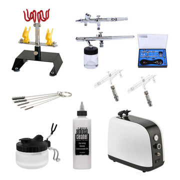 Formula Intermediate Dual Gravity and Suction Airbrush Kit with compressor and accessories