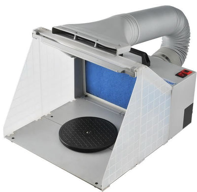 Formula portable spray booth folded into carry case