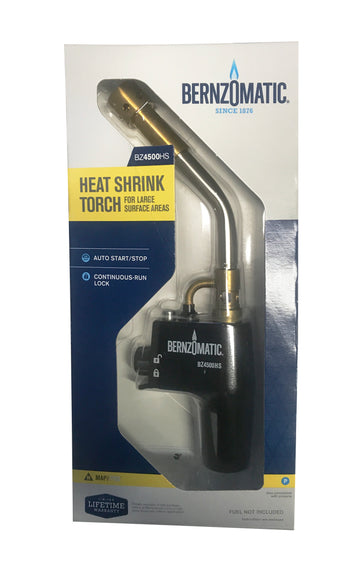 BernzOmatic BZ4500HS gas heat shrink torch head with trigger start ignition and CGA600 connection