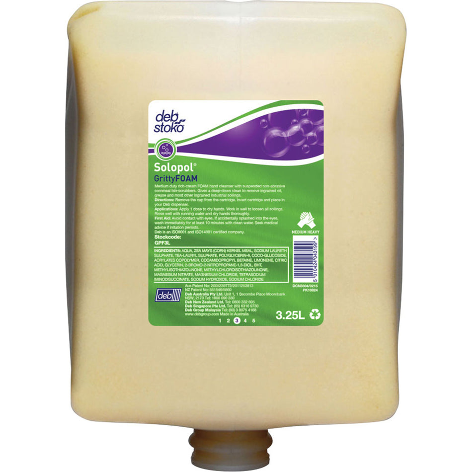 Deb|Stoko Solopol GrittyFoam - 3.25L Cartridge