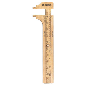Groz brass outside caliper with metric and imperial graduations