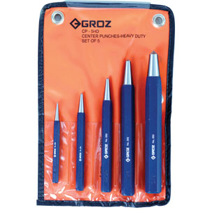 Groz 5pc H/Duty Centre Punch Set (2.0mm To 10.0mm) | ISL