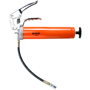 Groz HD Vario pistol grip grease gun with 300mm hose and 4-jaw coupler