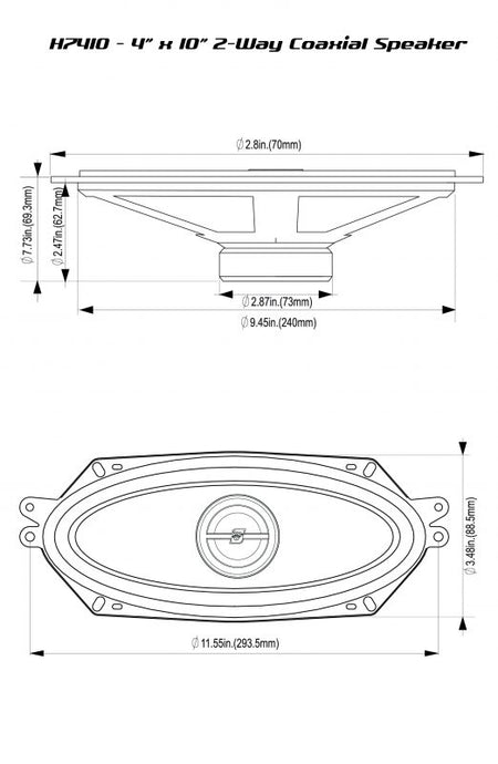 Cerwin Vega 4x10" Coaxial Speakers 320w Pair Hed 2 Way | Formula