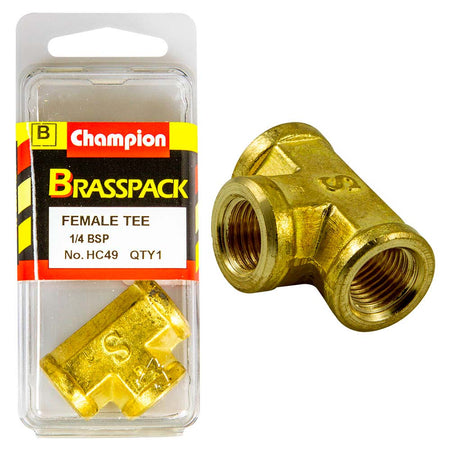 Champion Brass 1/4in Female 'T' Joiner | ISL