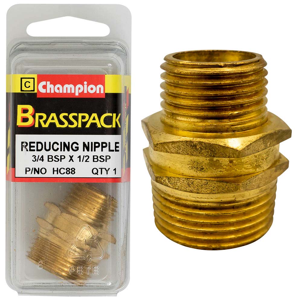 Champion Brass 3/4in x 1/2in BSP Reducing Nipple | ISL