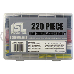 220pc ISL Heat Shrink Assortment 5-13mm x 45mm