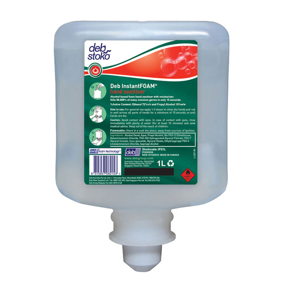 Deb InstantFOAM Alcohol Hand Sanitiser 1L