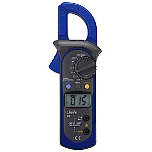 LiMiT digital clamp multimeter with test leads and carrying case