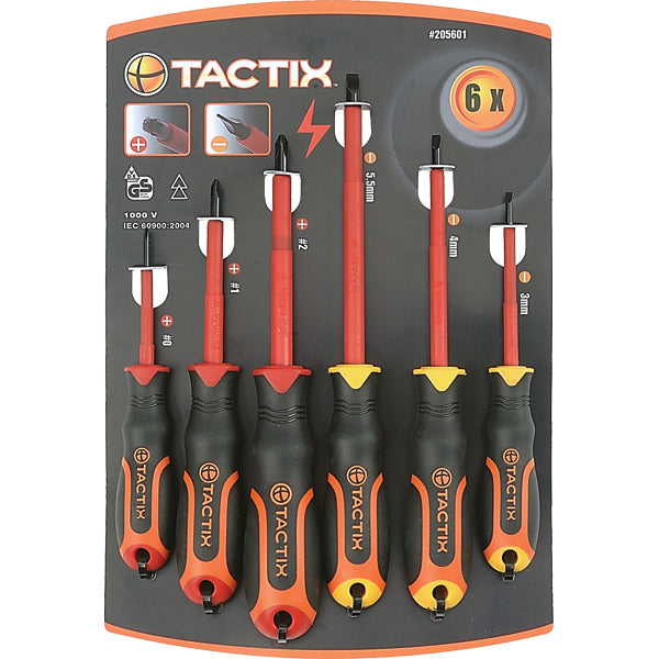 Tactix Screwdriver Insulated 6Pc Set