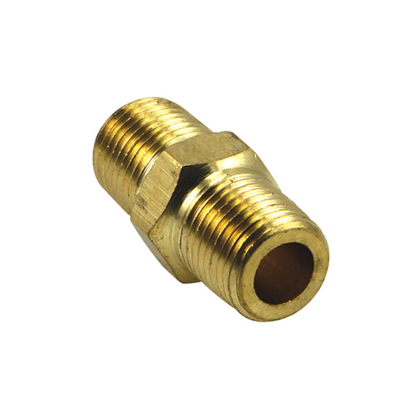 1/4in Bsp Brass Hex Nipple - 2Pc (Bp)