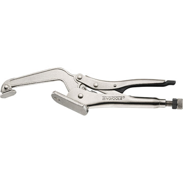 Teng 320mm T-slot clamp locking plier with swivel jaws, nickel plated