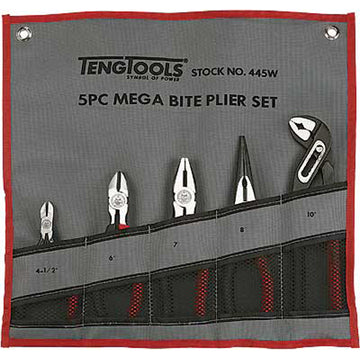 Teng 5pc MB Plier Set with canvas tool roll