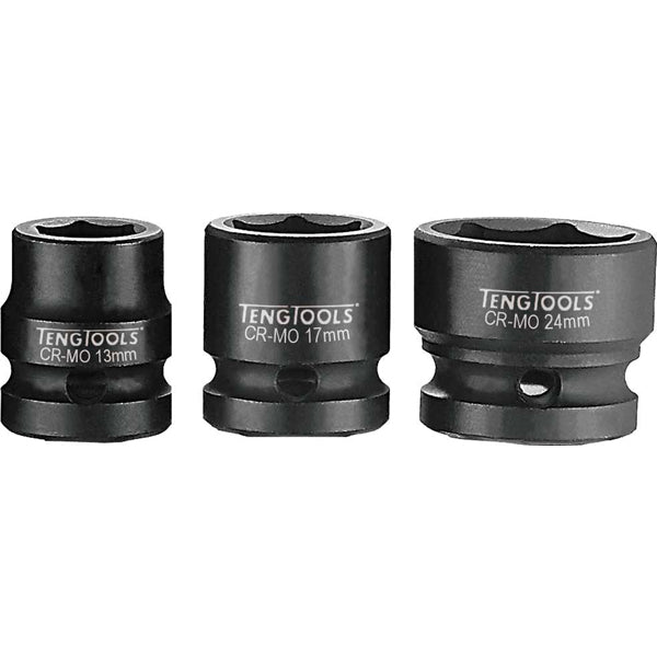 Teng 1/2in Dr. Stubby Impact Socket 18mm DIN | ISL