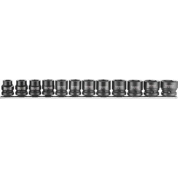Teng 12-piece 1/2in drive stubby impact socket set 10-24mm on clip rail